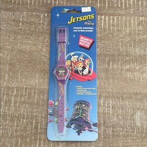 Vintage Jetsons The Movie Purple Plastic Quartz Digital Watch, Brand New